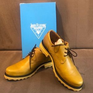 John Fluevog  mustard yellow Oxford size 8